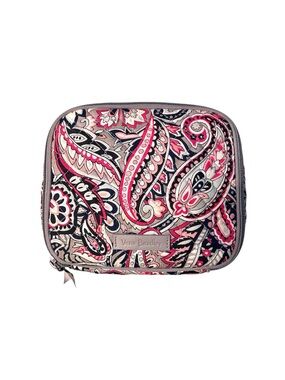 Vera Bradley Pink and Black Paisley Quilted Cosmetic Pouch